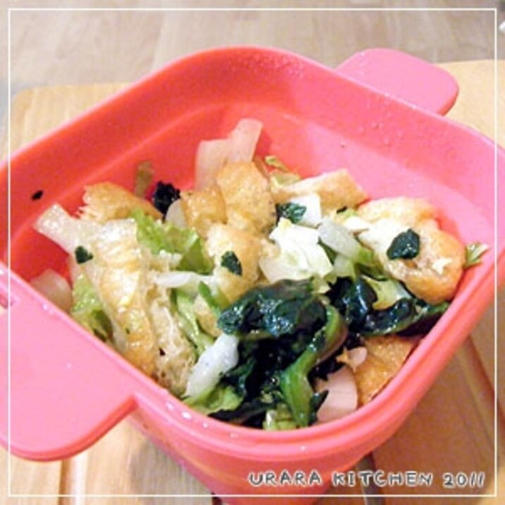 シリコンミニ鍋でお弁当用ほうれん草と白菜の炒め物
